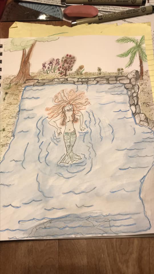 Image: Mermaid in pool